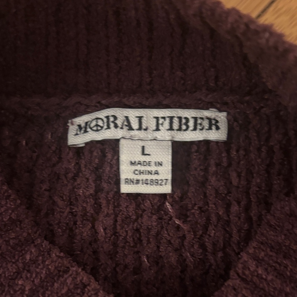 Moral Fiber Deep Burgundy Cowl Sweater - Picture 3 of 5